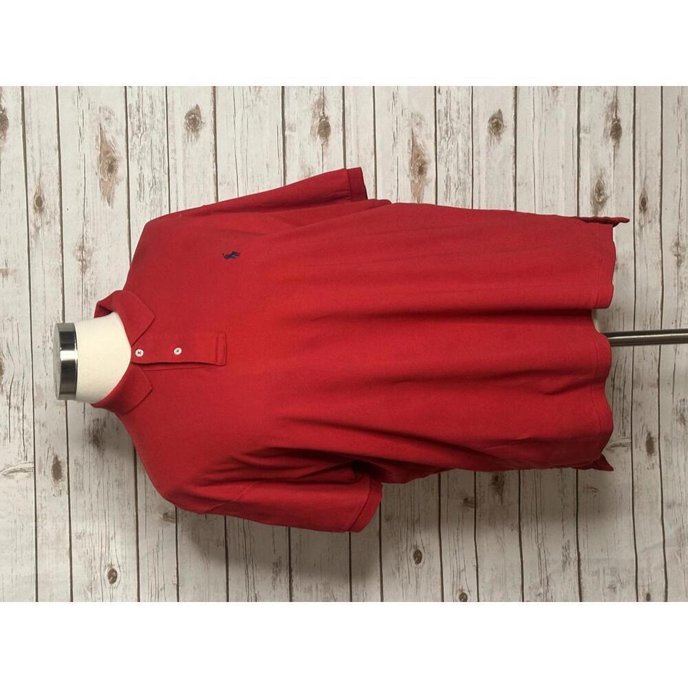Vintage Polo by Ralph Lauren cherry red cotton short sleeve polo shirt Size XL
